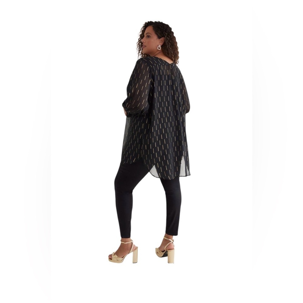 NWOT, Penningtons, Black Sheer Open Tunic Kimono, Plus Size X / 1X - Picture 7 of 10